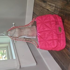 Chico's Gorgeous Hot Pink Quilted Chain‎ Shoulder Bag